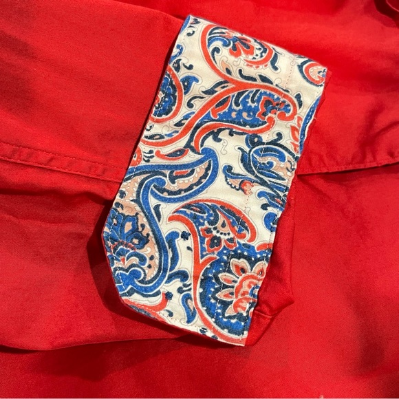 Jared Lang Button Down Shirt Red Size S/P - Picture 6 of 6